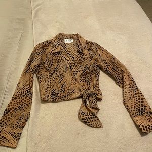 Brand New Without Tags Wrap Tie Front Top by A. Byer in Size Small